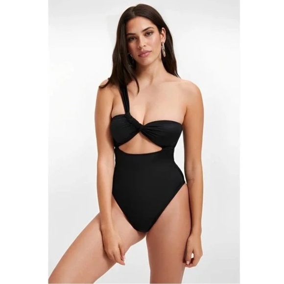 NWT Good American Bali One Piece Swimsuit in Black - Size 5 / 2XL - Picture 2 of 15